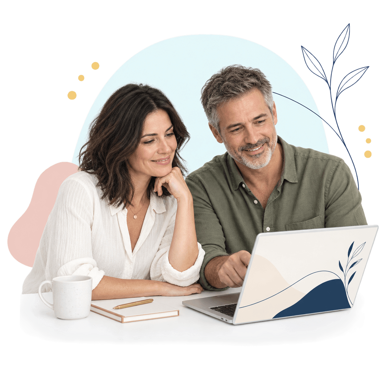 couple-working-feature couple working photo